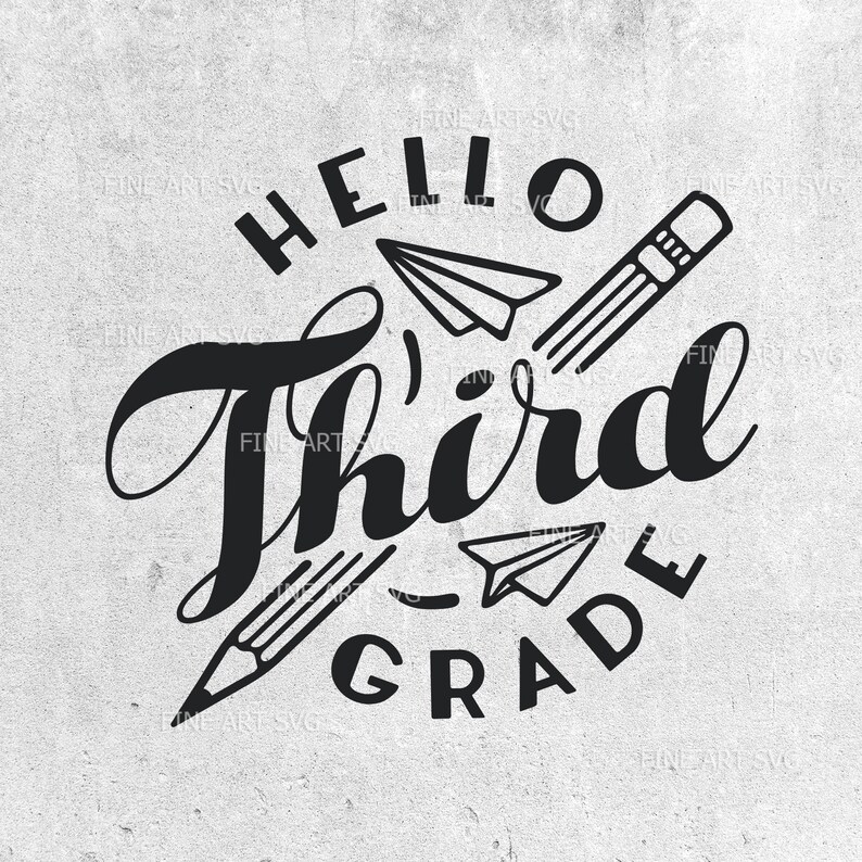 Download Hello third grade svg Back to school svg School svg 3rd | Etsy