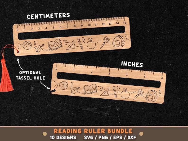 Text Box With Ruler Reading Ruler SVG Bundle – Kids Line Tracker Laser Cut File - Etsy