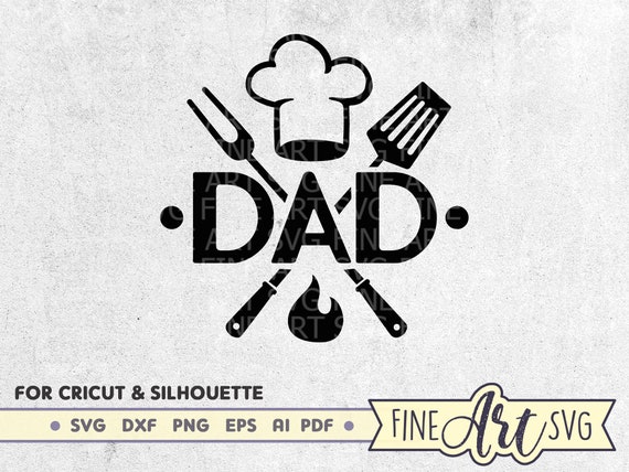 Download Bbq Dad Svg File Father S Day Clip Art Grill Apron Svg Etsy