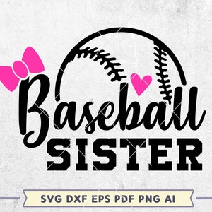 Baseball Sister SVG, Baseball svg, Sister Baseball shirt, Cheerleader svg, Baby girl Baseball, Cheer sister svg, Svg cut file, Cricut, dxf