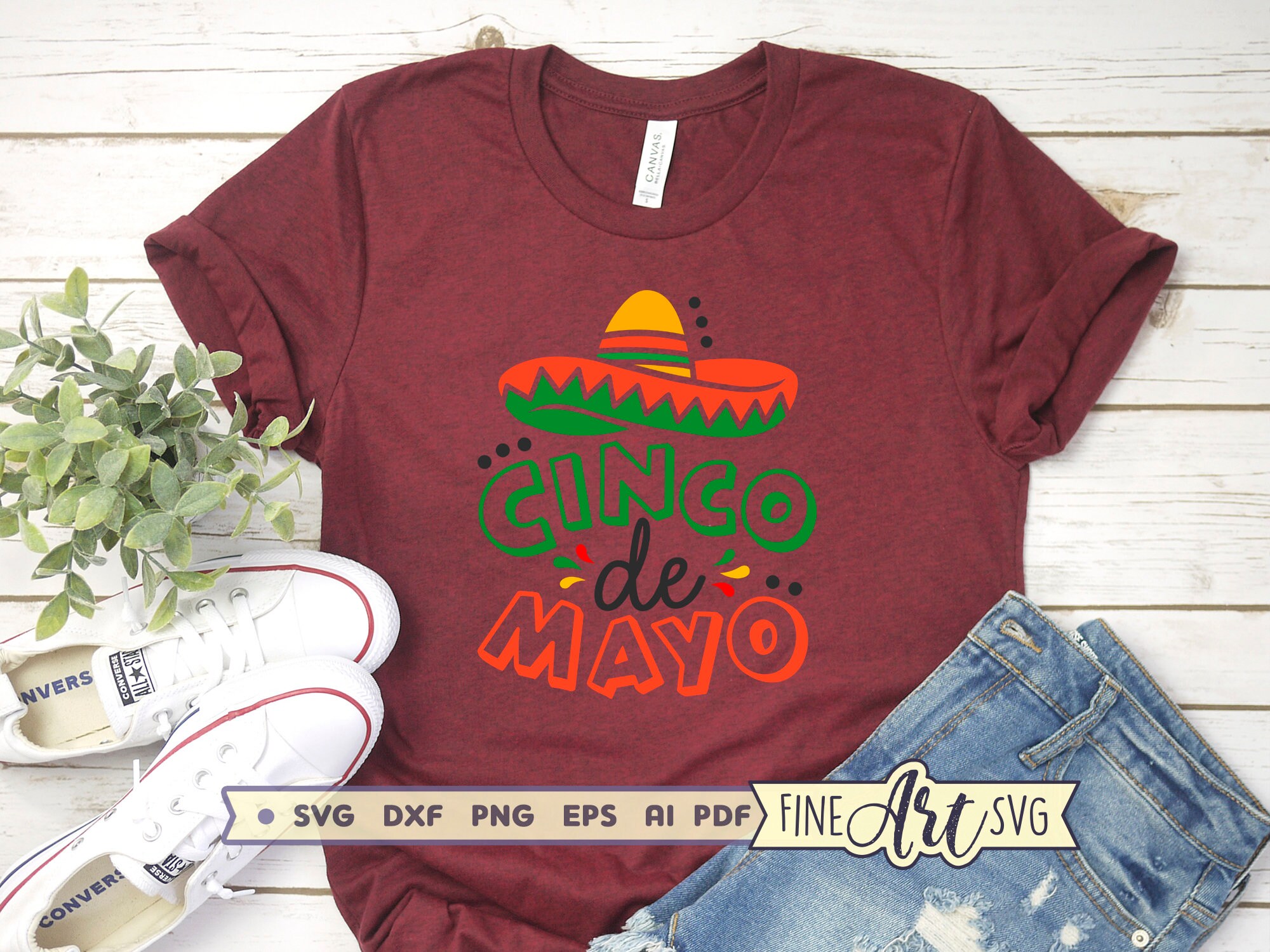 Cinco De Mayo SVG Cut File for Cricut and Silhouette Fiesta Etsy