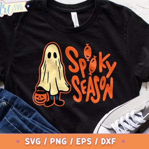 Spooky Season Ghost SVG: Halloween Shirt Design (Digital Download)