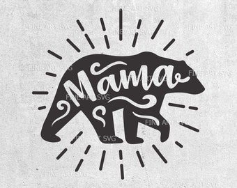 Mamá Osa SVG: Archivo de corte para el Día de la Madre (Descarga digital)