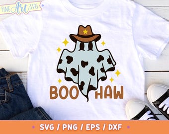 Cowboy Ghost Halloween SVG: Funny Spooky Season Cut File (Digital Download)