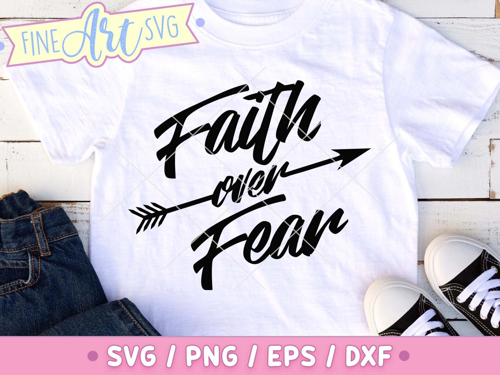 Faith Over Fear Svg - Faith Svg Design - Christian Svg Cut File ...
