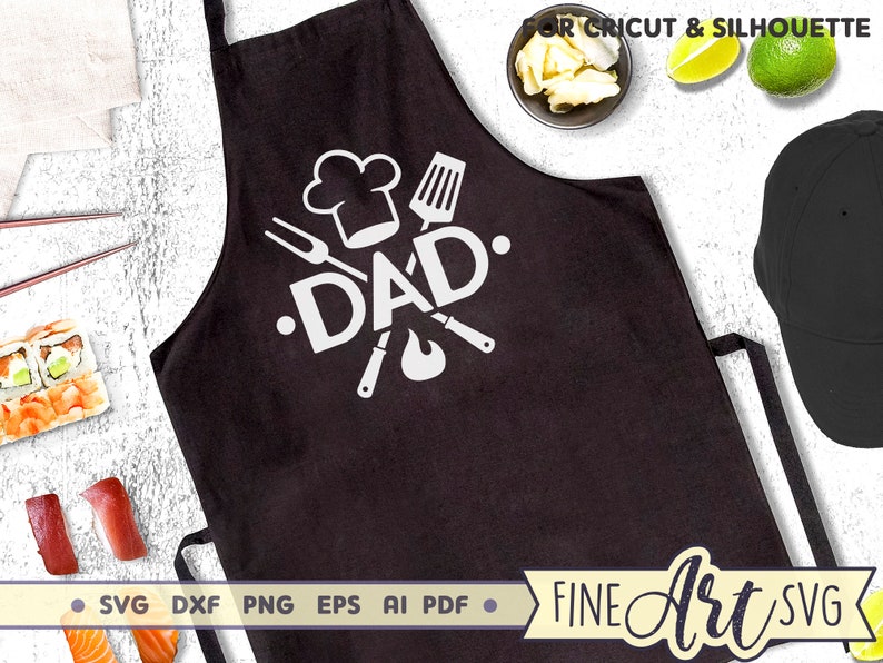 Download BBQ Dad Svg File Father's Day Clip Art Grill Apron Svg | Etsy