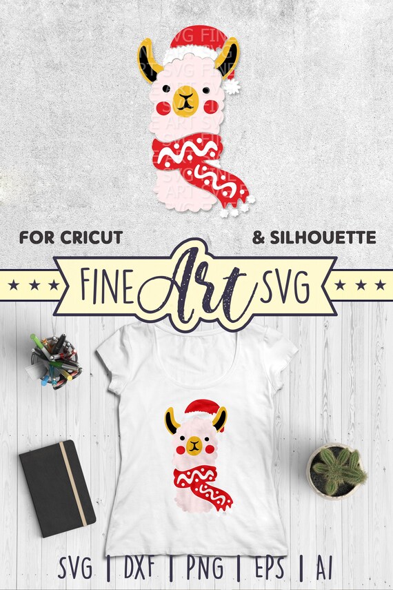 Download Christmas Llama Svg File Merry Christmas Svg Design Llama Etsy