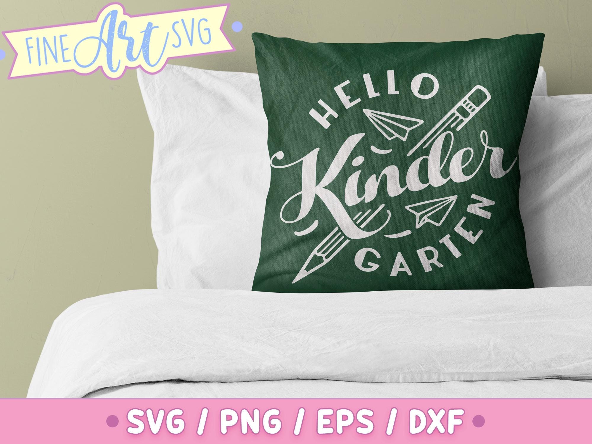 Hello Kindergarten SVG Cut File: Back to School Shirt Design (digital ...