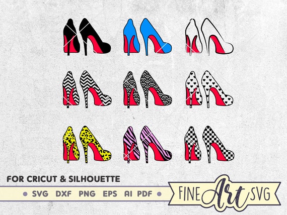 High heel shoes SVG Bundle, Women leopard high heels Svg cut file, Fashion  Svg, Red bottom heels Svg, Cut files for Cricut and Silhouette