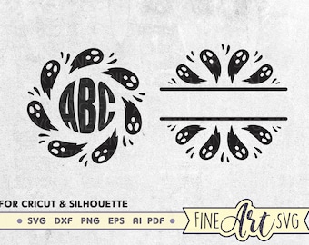 Ghost Monogram Frame SVG: Halloween Cricut & Silhouette Cut File (Digital Download)