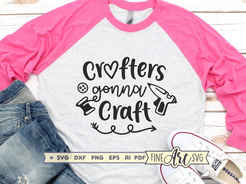 Funny quote Clip Art Svg Dxf Eps Happy Crafter Svg Crafting Svg cut file Files for Cricut or Silhouette Crafters gonna craft SVG Design