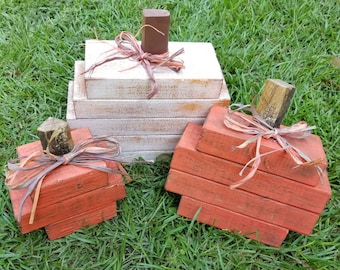 Fall pumpkin decor, wood pumpkin,fall decor,wood pumpkin set,fall front porch,stacked pumpkin, rustic pumpkin,fall accent,Thanksgiving table