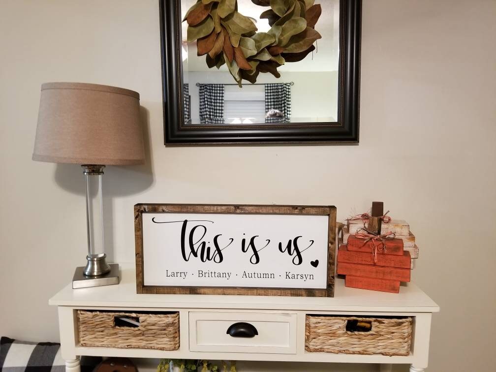 This is Us Sign, Family Sign, I Love Us Sign, Family Name Sign, This is ...
