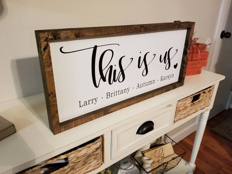 This is Us Sign, Family Sign, I Love Us Sign, Family Name Sign, This is ...