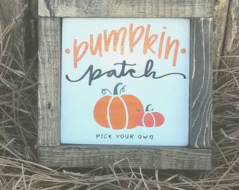 Pumpkin Patch sign,Mini Wood Sign,Fall Sign,Pumpkin Decor,Rustic Fall Decor,Pumpkin Sign,Autumn Sign, tier tray signs, wood fall sign,Autumn