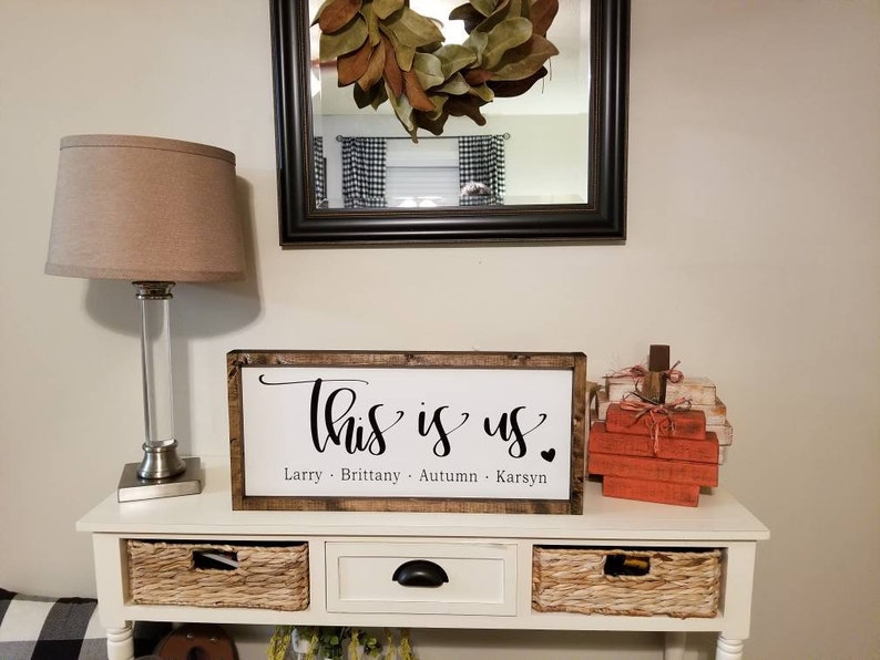 This is Us Sign, Family Sign, I Love Us Sign, Family Name Sign, This is ...
