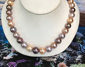 Fashion 7-8 mm Real White Akoya Cultured Pearl Fleur fermoir Bracelet Jonc 7.5/"