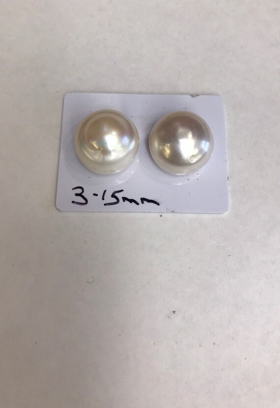 15mm 14mm Gold Cultured Freshwater Pearls mounted on 14k Gold