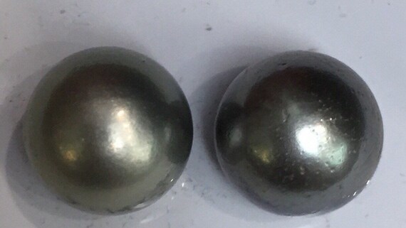 14.9mm Tahitian South Sea Pearl Earrings 14k Yellow Gold
