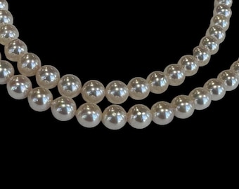 Akoya Pearl Necklace Set, 14k Gold Clasp, 6.5-7mm