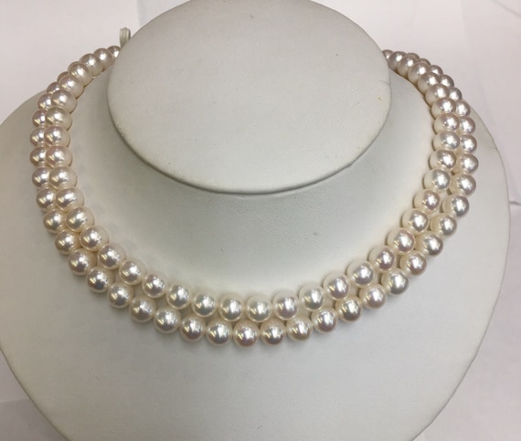 32" Strand od 7mm Cultured Freshwater Pearls Very Good Lustet Round