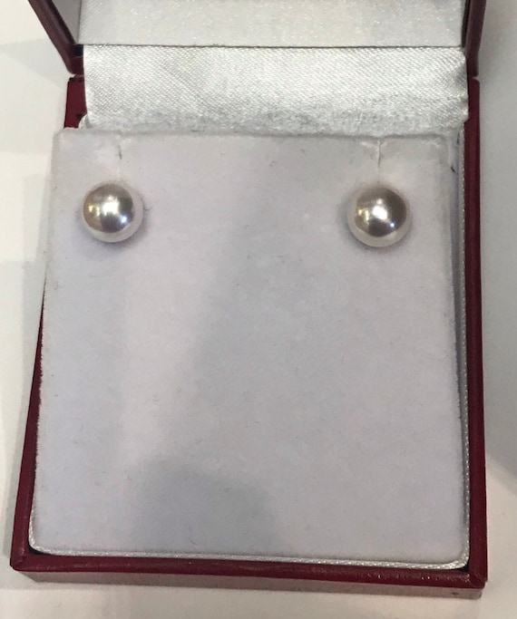 8mm Fine AAA Quality Japanese Akoya Pearls 18k Gold