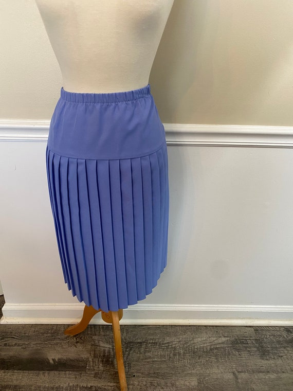 Vintage Purple Pleated Skirt