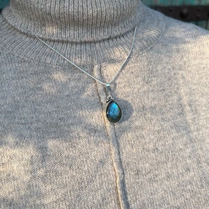 Sterling Silver Labradorite Pendant Necklace