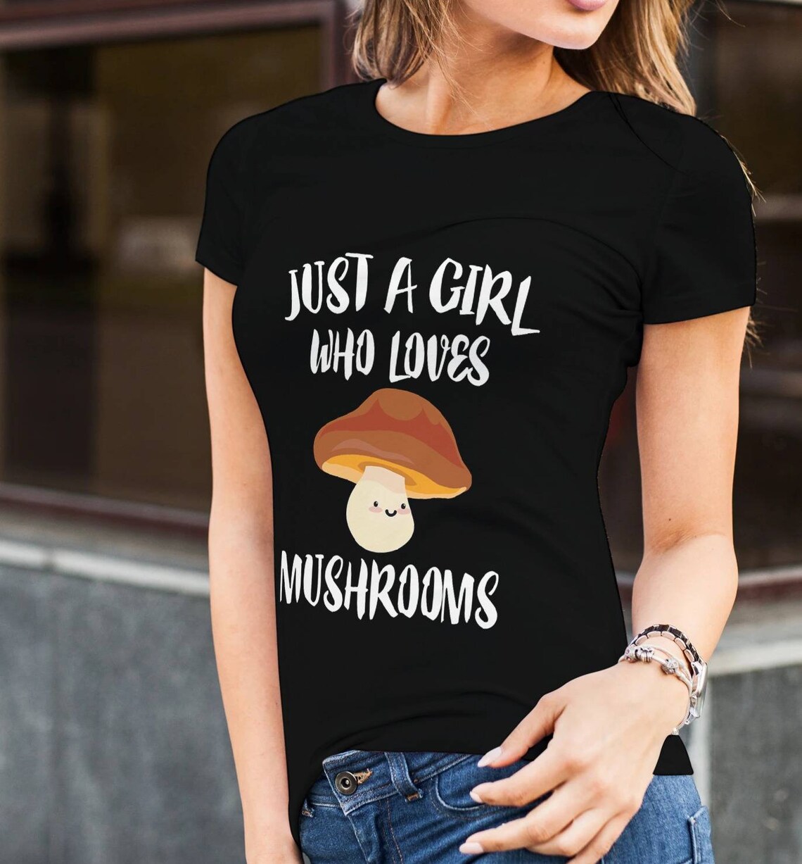 Just A Girl Who Loves Mushrooms T-Shirt Lover Gift | Etsy