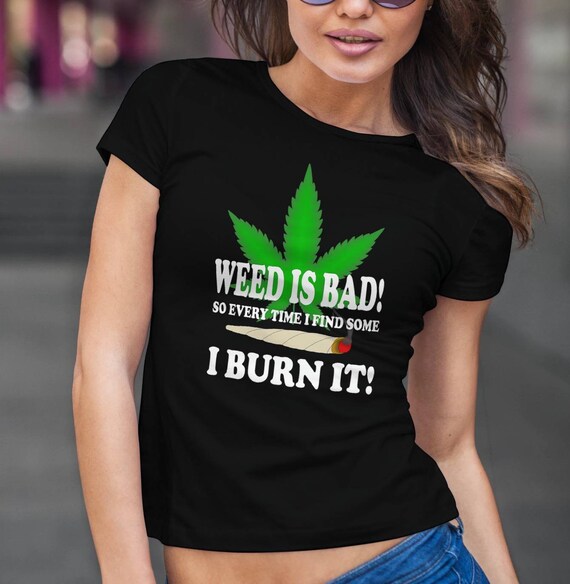 3dRose Sven Herkenrath Weed T-Shirts List of Reasons to Stop Smoking Weeds Funny Quotes Cannabis