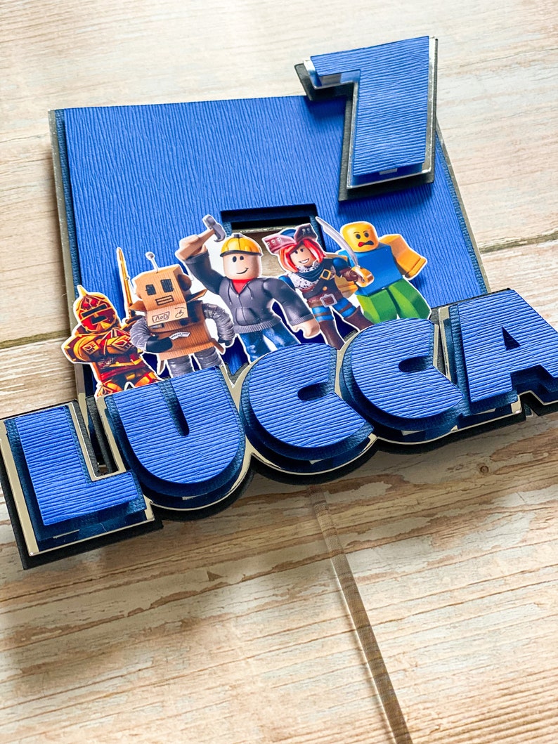 Roblox Cake Topper Roblox Decor Roblox Theme Party - Etsy