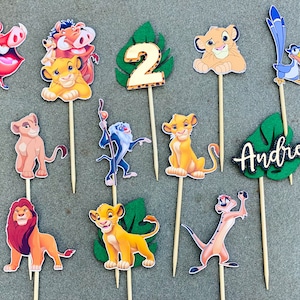 Lion King Cupcake Toppers: Safari Birthday Party Decor