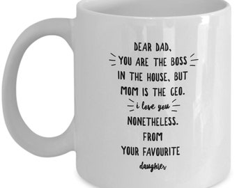 Funny Father's Day Gift. Mug for the Best Dad Stepdad from Daughter