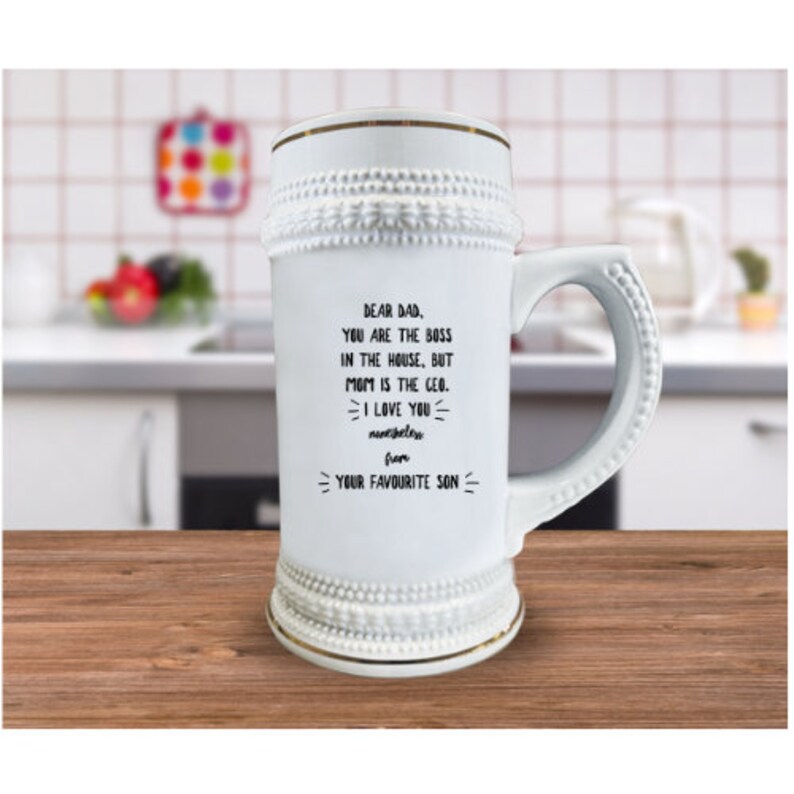 Funny Father/'s Day Beer Stein for the Best Dad Stepdad