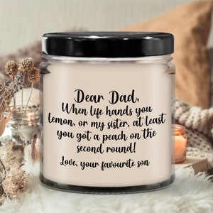 Personalized Father&#39;s Day Gift Candles for Dad, Aroma Candles for Men Father&#39;s Day, Happy Father&#39;s Day Candle from Your Son Daughter