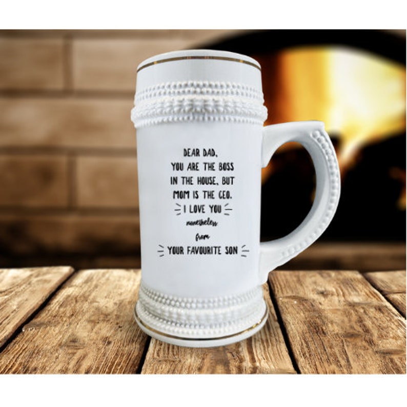 Funny Father/'s Day Beer Stein for the Best Dad Stepdad