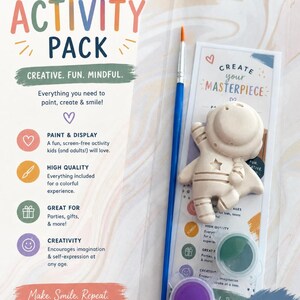 Kit de pintura espacial para fiestas / Kit de pintura de astronautas, cohetes y ovnis / Recuerdos de fiesta para niños / Actividad de cumpleaños /