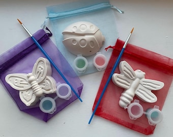 Butterfly, Insect and bug kids craft party favour paint your own activity bags