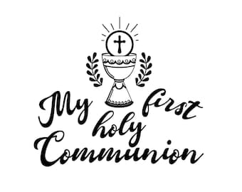 私の最初の聖体拝領のSVGとPNGデジタルファイル