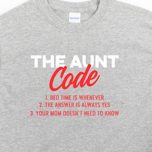 Tante Shirts, Tante Code T-Shirt, Tante Geschenk, Tante mit schlechtem Einfluss, beste Tante aller Zeiten T-Shirt, Tanten und Nichten Shirt, Tante T-Shirt, lustiges Tante Shirt