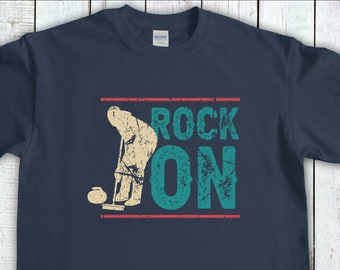 Curling Shirt, Rock On Tshirt, Curling Lover Gift, Curler T-Shirt, Curling Sport Gift, Funny Curling Shirt, Curling Fan Gift, Curler mom