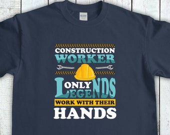 Camiseta de construcción, divertida camiseta de obrero, camiseta de constructor, regalo de carpintero, camiseta de capataz, regalo de contratista, regalo de compañero de trabajo