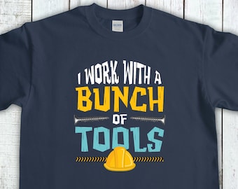 Camiseta de construcción, divertida camiseta de obrero de la construcción, camiseta de constructor, regalo de carpintero, camiseta de capataz, regalo de contratista, regalo del Día del Padre