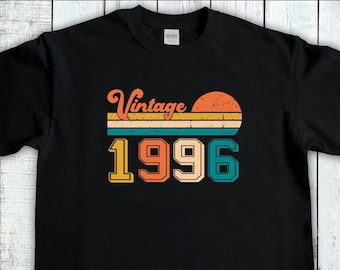 Retro Vintage 30th Birthday Shirt, Born In 1996 B-day Shirt, 30th birthday tee, 30th Birthday t-shirt, 30th Bithday Gift