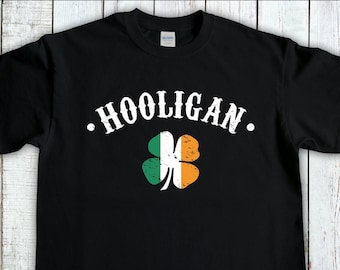 Hooligan, St Patricks Day Shirt, Irish Shamrock Flag T-Shirt, Shamrock Shirt, Lucky St Pattys Day Tshirt, Ireland Shirt