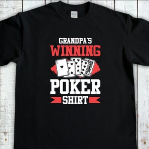 Camiseta de pôquer, camiseta vencedora de pôquer do vovô, camiseta de cassino, camiseta de jogador de pôquer, presente de jogador de cartas, camiseta de jogo, camiseta para amantes de pôquer