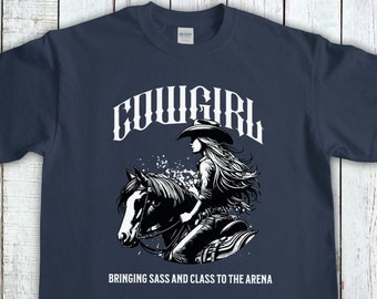 Cowgirl Shirt, Country Girl, Western Tee, Barrel Racing T-Shirt, Horse Lover Gift, Rodeo Shirt, Cute Country Shirts, Horse Riding Gift