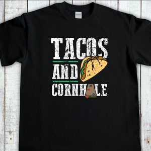 Tacos And Cornhole Tee, Funny Cornhole Shirt, Game and Tournament Day Shirt, Bean Bag Toss Shirt, Cornhole Board tshirt Gift, Summer Shirt