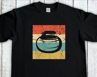 Trenz Shirt Company Funny Olympic Curling Pun USA Rocks Graphic