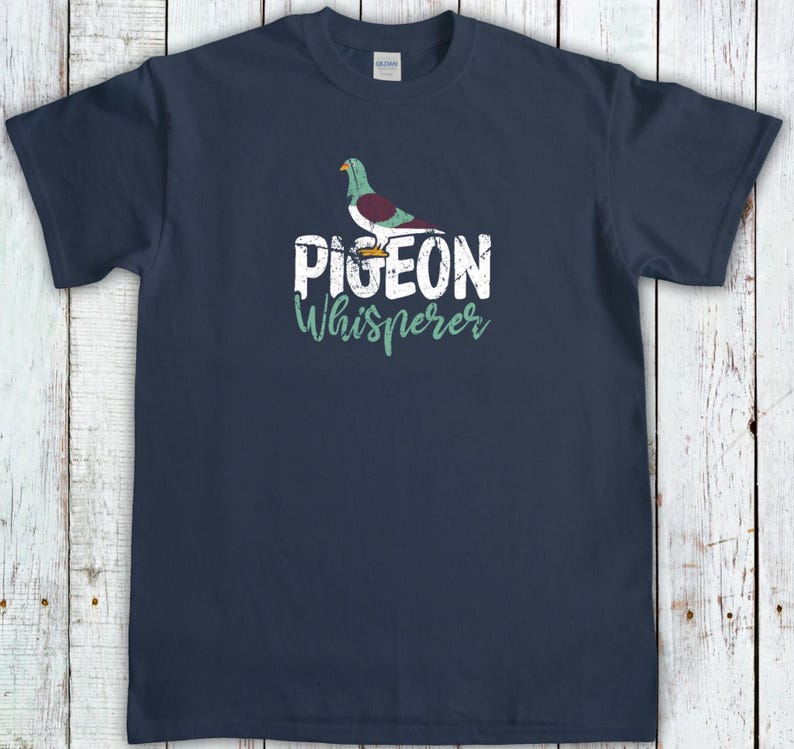 Vogels T-shirt, shirt vogels kijken, duivenwisser, cadeau vogelliefhebber, cadeau vogels kijken, cadeau buitenliefhebber, cadeau vogelliefhebber Navy